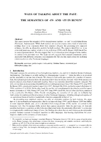 Papers from AFLA 25 - Chen & Jiang the Organization of This Paper Is As Follows