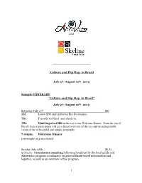Program Itinerary