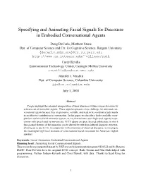 Specifying and Animating Facial Signals for Discourse in Embodied Conversational Agents