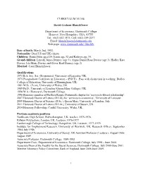 1 CURRICULUM VITAE David Graham