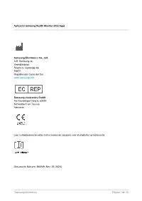 Aplicación Samsung Health Monitor (ECG App)