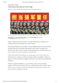 China's Great Power Play Puts Asia on Edge