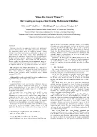 Developing an Augmented Reality Multimodal Interface