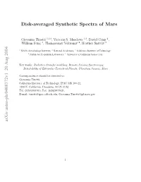 Disk-Averaged Synthetic Spectra of Mars Generated with the Method Described in §2, for a Range of Viewing Angles and Illumination Geometries