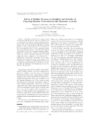 Effects of Multiple Stressors on Morbidity and Mortality of Fingerling Rainbow Trout Infected with Myxobolus Cerebralis