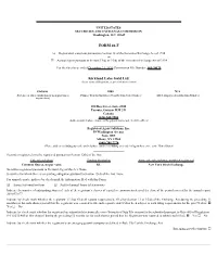 Kirkland Lake Gold Ltd. (Exact Name of Registrant As Specified in Its Charter)