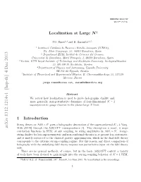 Localization at Large N †