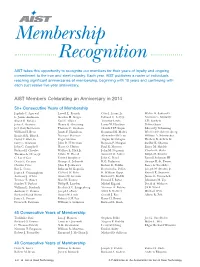 Membership Recognition