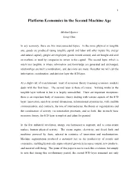 Platform Economics in the Second Machine Age