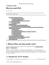 Why You Want Ipv6 (Linux Reviews)