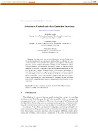Attentional Control and Other Executive Functions