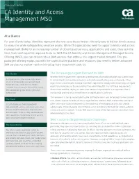 CA Identity and Access Management MSO