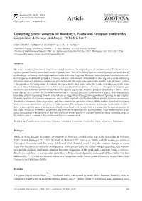 Competing Generic Concepts for Blanding's, Pacific and European