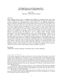 Discontinuous Past’: the Curious Implicatures of Optional Past Tense 1