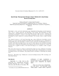 Knowledge Management Design Using Collaborative Knowledge Retrieval Function