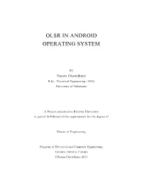 Olsr in Android Operating System
