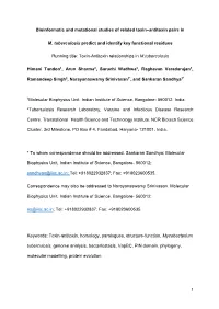 Bioinformatic and Mutational Studies of Related Toxin–Antitoxin Pairs in M