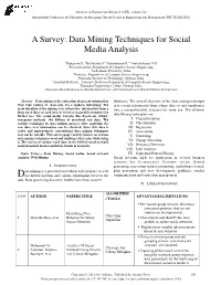 Data Mining Techniques for Social Media Analysis