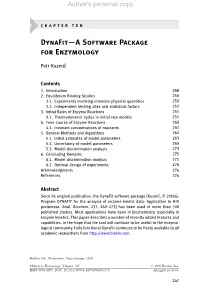 Dynafit—A Software Package for Enzymology