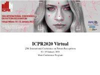 ICPR2020 Main Conference Program Revised2