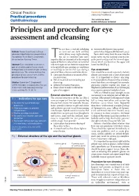 Principles and Procedure for Eye Assessment and Cleansing