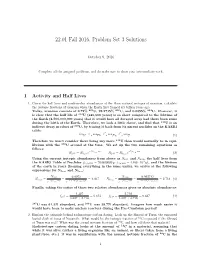Problem Set 3 Solutions