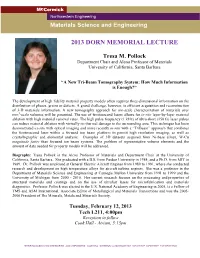 2013 Dorn Memorial Lecture