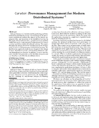 Curator: Provenance Management for Modern Distributed Systems