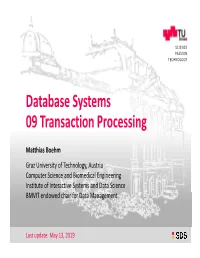 Database Systems 09 Transaction Processing
