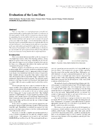 Evaluation of the Lens Flare