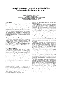 Natural Language Processing for Mediawiki: the Semantic Assistants Approach