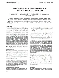 Percutaneous Nephrostomy and Antegrade Pyelography