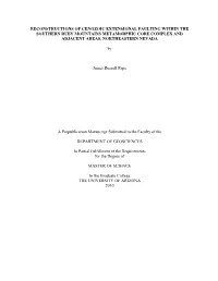 Reconstructions of Cenozoic Extensional Faulting Within the Southern Ruby Mountains Metamorphic Core Complex and Adjacent Areas, Northeastern Nevada