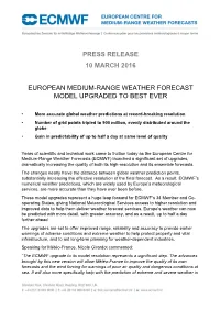 ECMWF 41R2 Press Release
