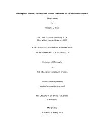 Gothic Fiction, Mental Science and the Fin-De-Siècle Discourse Of