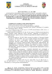 H O T Ă R Â R E a Nr. 110 / 2020 Privind