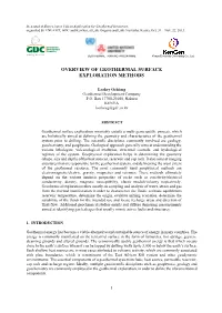Overview of Geothermal Surface Exploration Methods