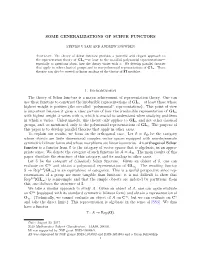 SOME GENERALIZATIONS of SCHUR FUNCTORS 1. Introduction