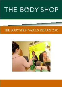 THE BODY SHOP VALUES REPORT 2005 Contents