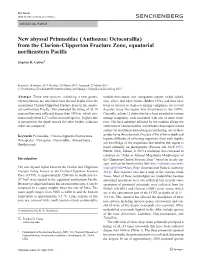 Anthozoa: Octocorallia) from the Clarion-Clipperton Fracture Zone, Equatorial Northeastern Pacific