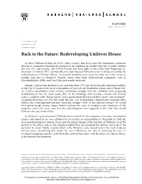 Back to the Future: Redeveloping Unilever House
