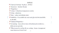 Borax,Silver Nitrate-Converted