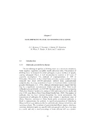 Chapter 1. Safe Drinking Water: an Ongoing Challenge