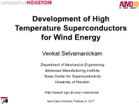 Development of High Temperature Superconductors for Wind Energy