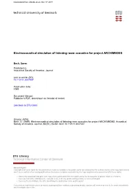 Electroacoustical Simulation of Listening Room Acoustics for Project ARCHIMEDES