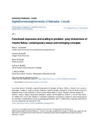 Functional Responses and Scaling in Predator–Prey Interactions of Marine Fishes: Contemporary Issues and Emerging Concepts