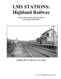 LMS STATIONS: Highland Railway