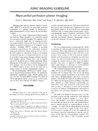 Myocardial Perfusion Planar Imaging