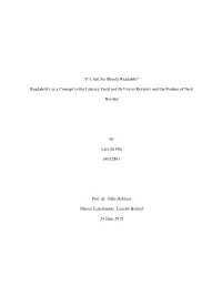 Readability As a Concept in the Literary Field and Its Use in Reviews and the Posture of Nick