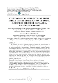 Study of Ocean Currents and Their Effect on the Distribution of Total Suspended Sediment in Coastal Waters, Semarang
